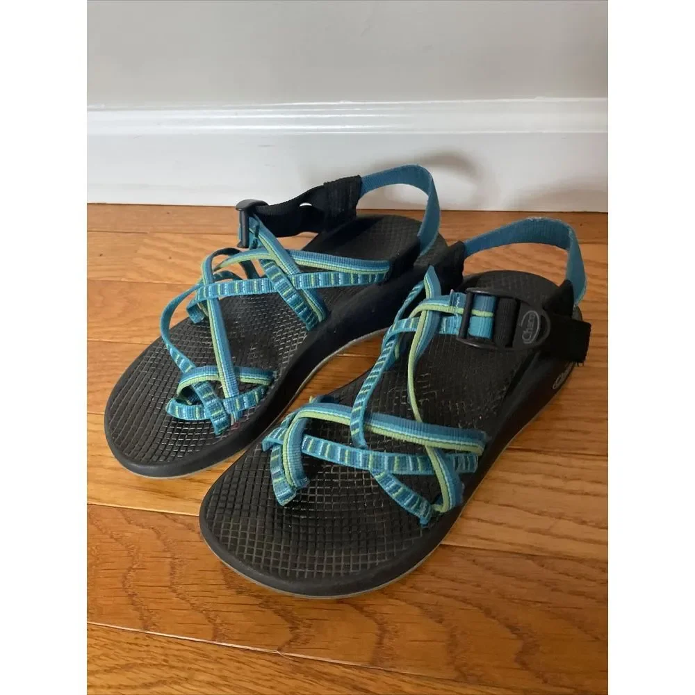 Chaco‎ Women's Yampa Sport Hiking Water Beach Sandals US Size 7 Green/Blue